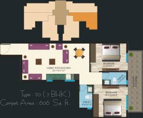 Maxworth Aashray (2BHK+2T (606 sq ft) 606 sq ft) Maxworth Aashray (2BHK+2T (606 sq ft) 606 sq ft)