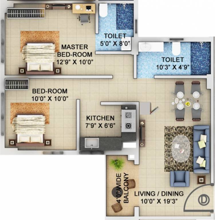 Signum Windmere (2BHK+2T (924 sq ft) 924 sq ft)