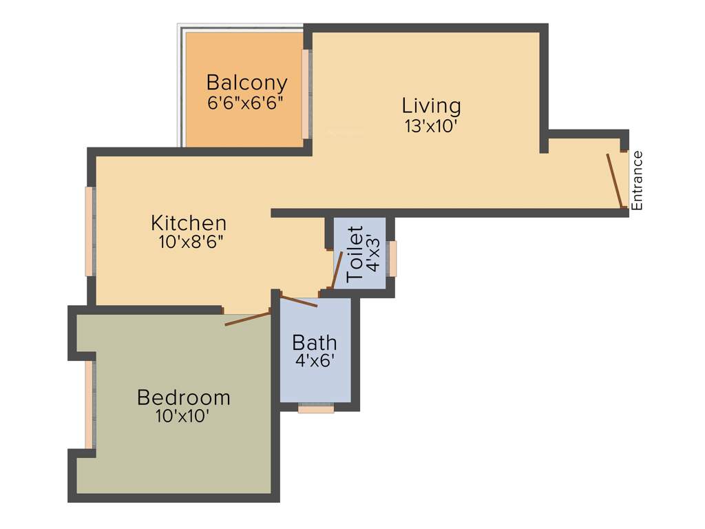 Vaishnavi Spring Woods (1BHK+1T (595 sq ft) 595 sq ft)