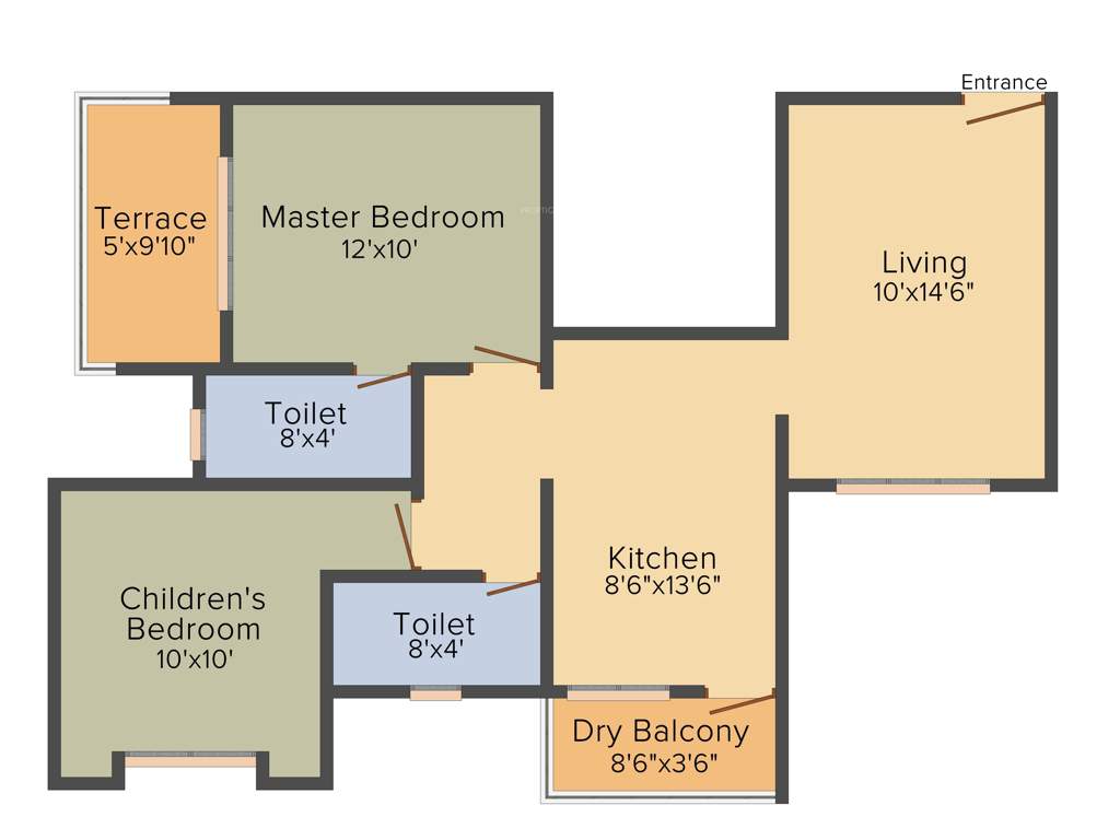 Vaishnavi Spring Woods (2BHK+2T (925 sq ft) 925 sq ft)