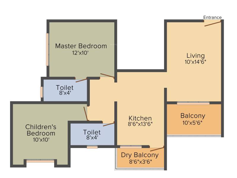 Vaishnavi Spring Woods (2BHK+2T (932 sq ft) 932 sq ft)