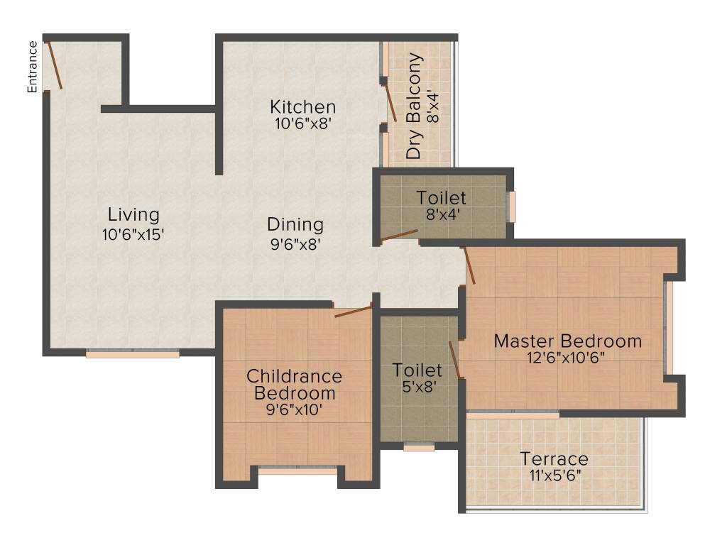 Krushna Lake Woods (2BHK+2T (997 sq ft) 997 sq ft)