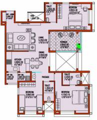 The Nest Prasad (3BHK+3T (1,484 sq ft) 1484 sq ft)