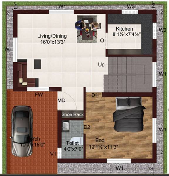 Vijay Sai Lake View (3BHK+3T (1,610 sq ft) 1610 sq ft)