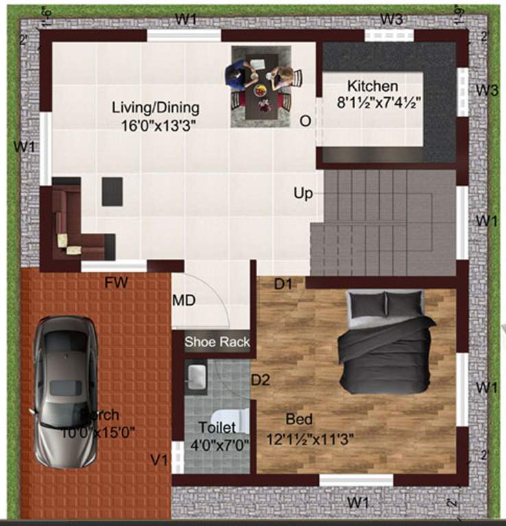Vijay Sai Lake View (3BHK+3T (1,610 sq ft) 1610 sq ft)