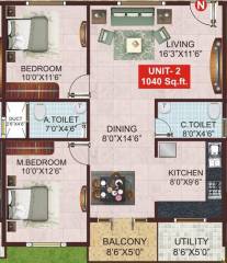 Shivaganga SM Symphony (2BHK+2T (1,040 sq ft) 1040 sq ft) Shivaganga SM Symphony (2BHK+2T (1,040 sq ft) 1040 sq ft)