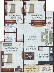 Shivaganga SM Symphony (3BHK+2T (1,420 sq ft) 1420 sq ft) Shivaganga SM Symphony (3BHK+2T (1,420 sq ft) 1420 sq ft)