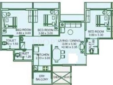 EV Emerald Heights (3BHK+3T (1,260 sq ft) 1260 sq ft) EV Emerald Heights (3BHK+3T (1,260 sq ft) 1260 sq ft)