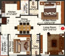 Aditya Civil Constructions Elite (2BHK+2T (1,258 sq ft) + Pooja Room 1258 sq ft)