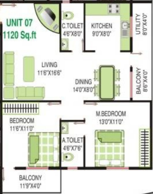 Mahaghar Vajra (2BHK+2T (1,120 sq ft) 1120 sq ft) Mahaghar Vajra (2BHK+2T (1,120 sq ft) 1120 sq ft)