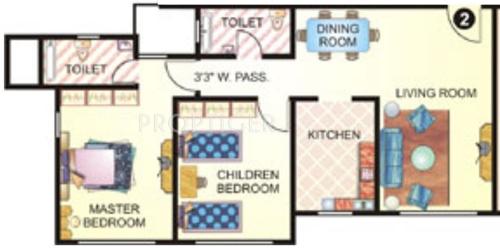 Ecohomes Eco Heights (2BHK+2T (886 sq ft) 886 sq ft)