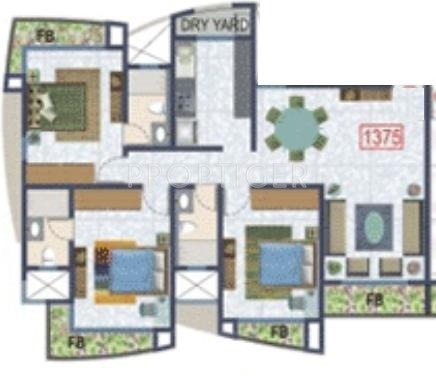 Ecohomes Eco Elegance (3BHK+3T (1,375 sq ft) 1375 sq ft)