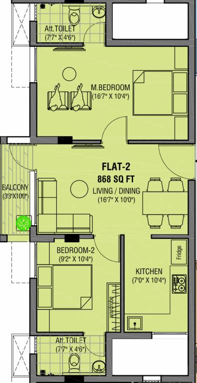 Rahul Flat Developers Sai Sangeeth (2BHK+2T (868 sq ft) 868 sq ft) Rahul Flat Developers Sai Sangeeth (2BHK+2T (868 sq ft) 868 sq ft)