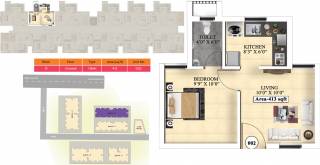 Vijay Raja Ideal Homes (1BHK+1T (413 sq ft) 413 sq ft)