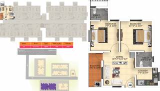 Vijay Raja Ideal Homes (2BHK+2T (701 sq ft) 701 sq ft)