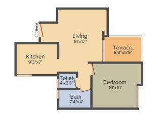 Neel Shantivan (1BHK+1T (595 sq ft) 595 sq ft)