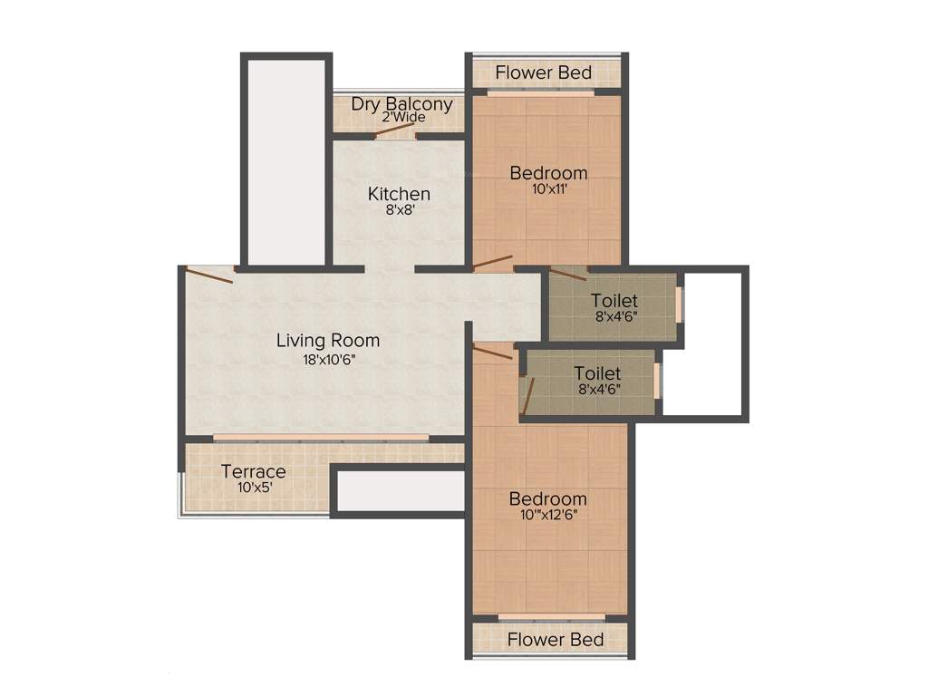 RNA NG Grand Plaza Phase I (2BHK+2T (538 sq ft) 538 sq ft)
