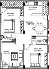 Alps Southbrook (2BHK+2T (1,142 sq ft) 1142 sq ft)