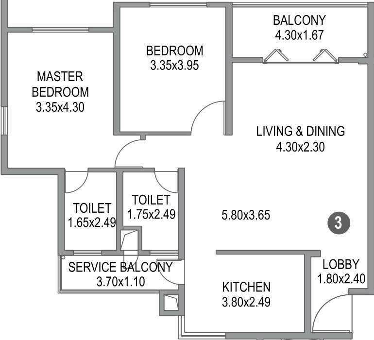 Paranjape Blue Ridge Project C Land T18 and T19 (2BHK+2T (927 sq ft) 927 sq ft)