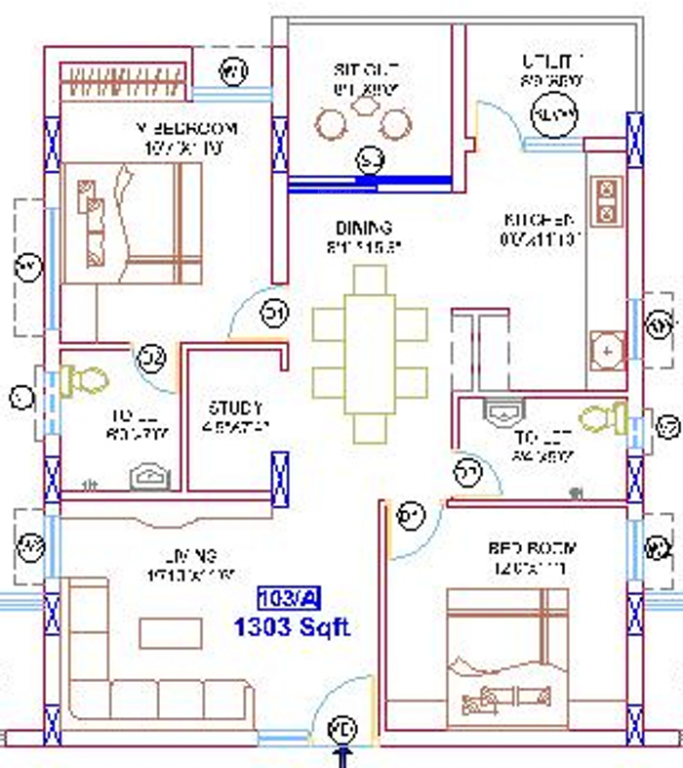 Saket Pranamam (2BHK+2T (1,303 sq ft) 1303 sq ft) Saket Pranamam (2BHK+2T (1,303 sq ft) 1303 sq ft)