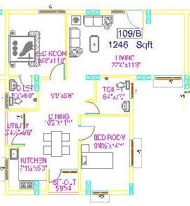 Saket Pranamam (2BHK+2T (1,246 sq ft) 1246 sq ft) Saket Pranamam (2BHK+2T (1,246 sq ft) 1246 sq ft)