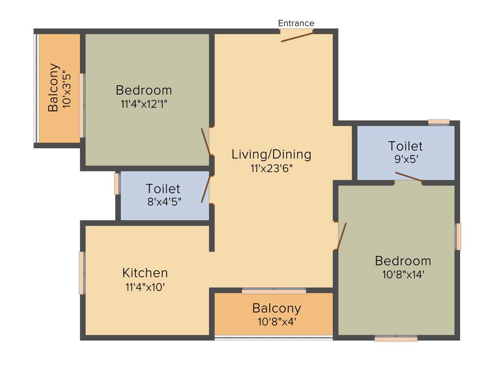 Jones Blazia (2BHK+2T (1,269 sq ft) 1269 sq ft)