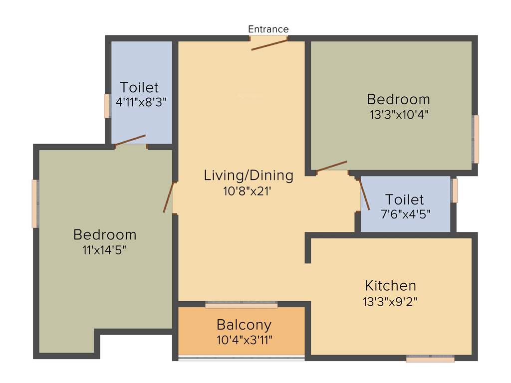 Jones Blazia (2BHK+2T (1,213 sq ft) 1213 sq ft)