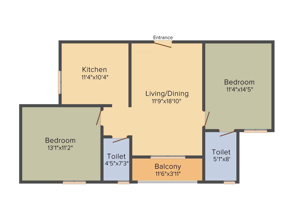 Jones Blazia (2BHK+2T (1,223 sq ft) 1223 sq ft)