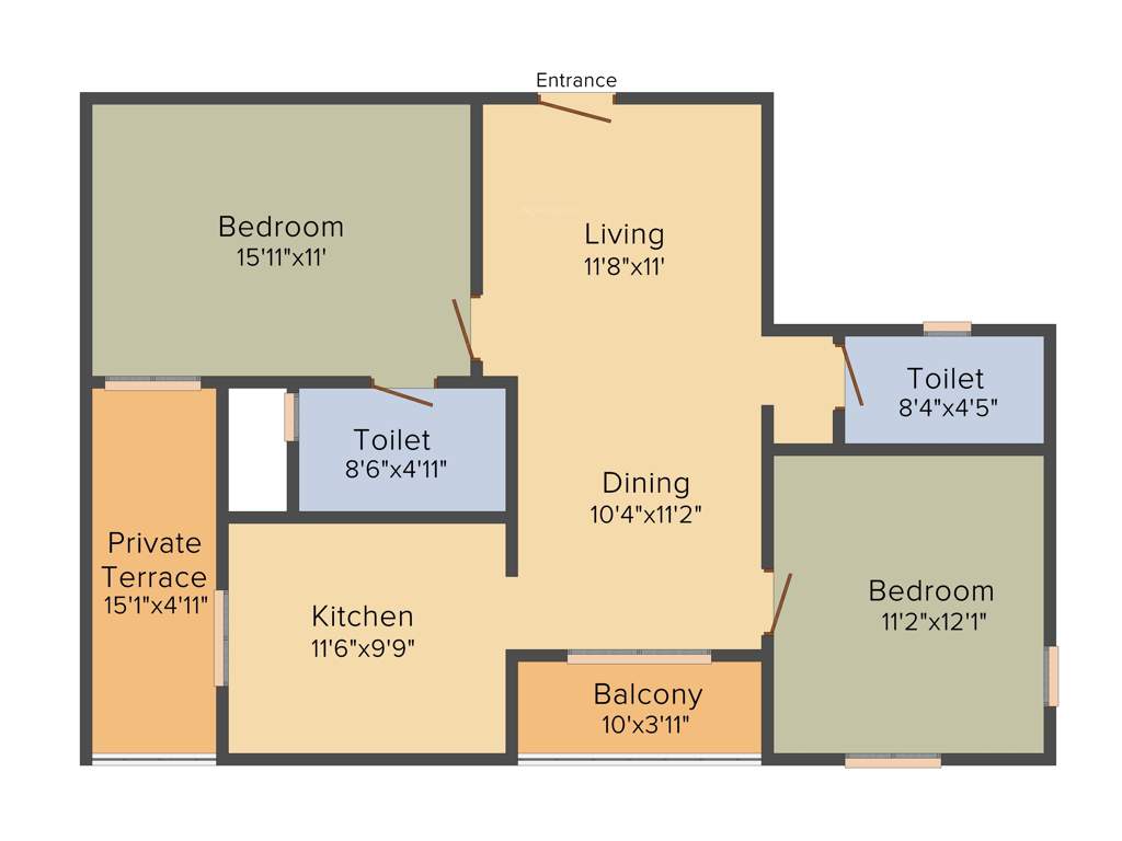 Jones Blazia (2BHK+2T (1,220 sq ft) 1220 sq ft)