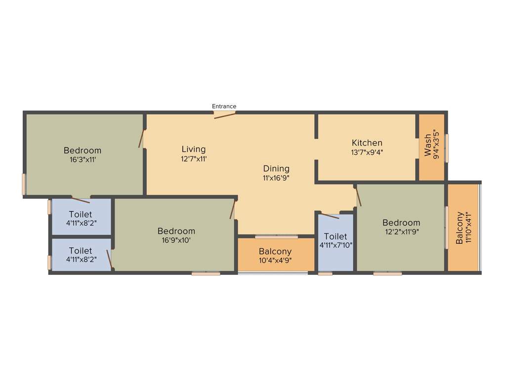 Jones Blazia (3BHK+3T (1,807 sq ft) 1807 sq ft)