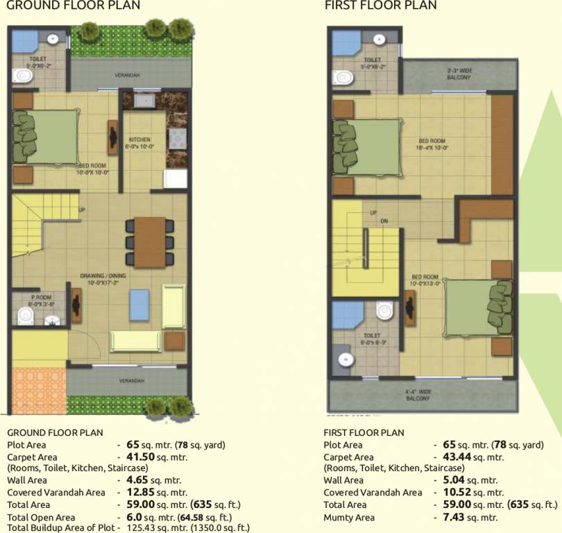 Gaursons 2nd Park View (3BHK+4T (1,350 sq ft) 1350 sq ft)