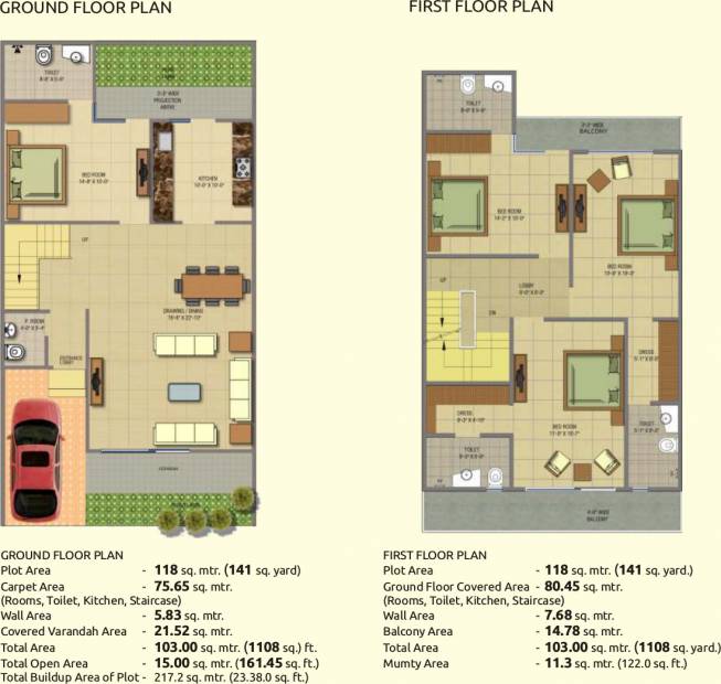 Gaursons 2nd Park View (4BHK+5T (2,338 sq ft) 2338 sq ft)