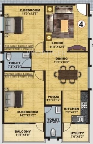 Saranya Sarovar (2BHK+2T (1,107 sq ft)   Pooja Room 1107 sq ft) Saranya Sarovar (2BHK+2T (1,107 sq ft)   Pooja Room 1107 sq ft)