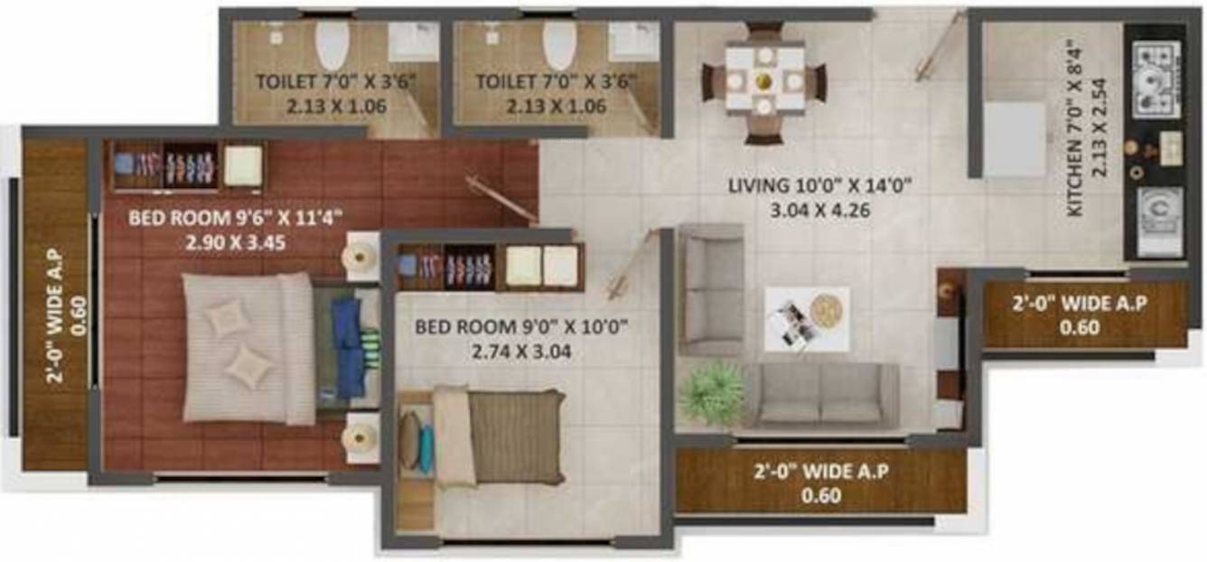 Floor Plan  eco greens phase ii Floor Plan Floor Plan