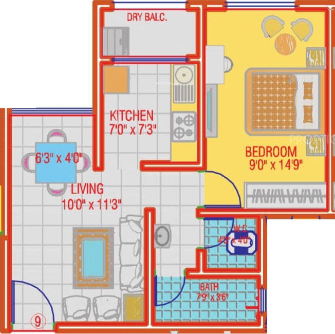 Nirman Green Acres (1BHK+1T (405 sq ft) 405 sq ft)
