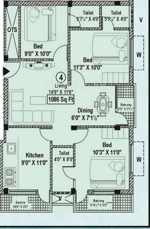 Mehta Madhuvan (3BHK+3T (1,086 sq ft) 1086 sq ft) Mehta Madhuvan (3BHK+3T (1,086 sq ft) 1086 sq ft)