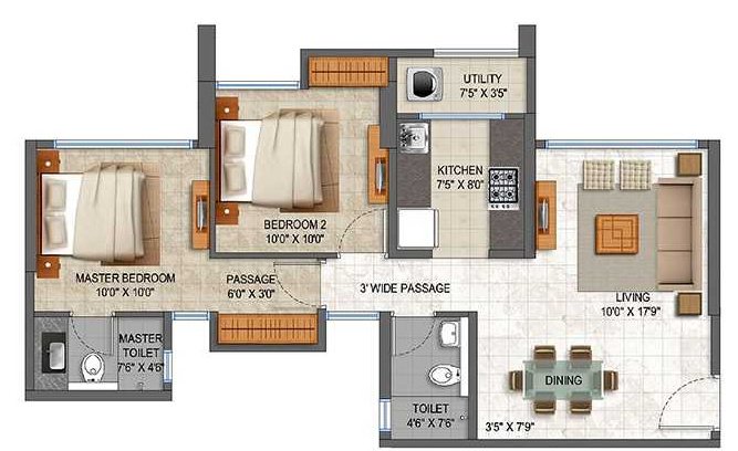  splendora platino d Floor Plan Floor Plan