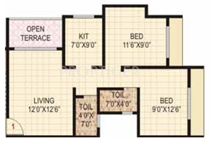 5P Sneh Residency (2BHK+2T (1,000 sq ft) 1000 sq ft)