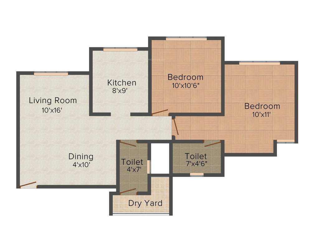 Damji Shamji Mahavir Kalpavruksha (2BHK+2T (950 sq ft) 950 sq ft)