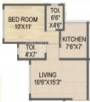 Floor Plan (1BHK+1T) Joy Shanti Jeevan Floor Plan (1BHK+1T)