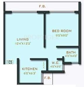 5P Gokul Aashish (1BHK+1T (580 sq ft) 580 sq ft)