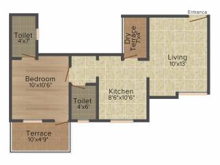 Colosseum Irene (1BHK+1T (334 sq ft) 334 sq ft)