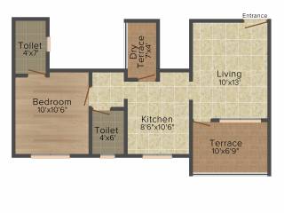 Colosseum Irene (1BHK+1T (351 sq ft) 351 sq ft)