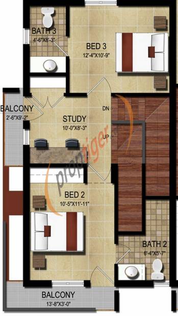 Maaruthi Maaruthi Elana (3BHK+3T (1,640 sq ft)   Study Room 1640 sq ft)