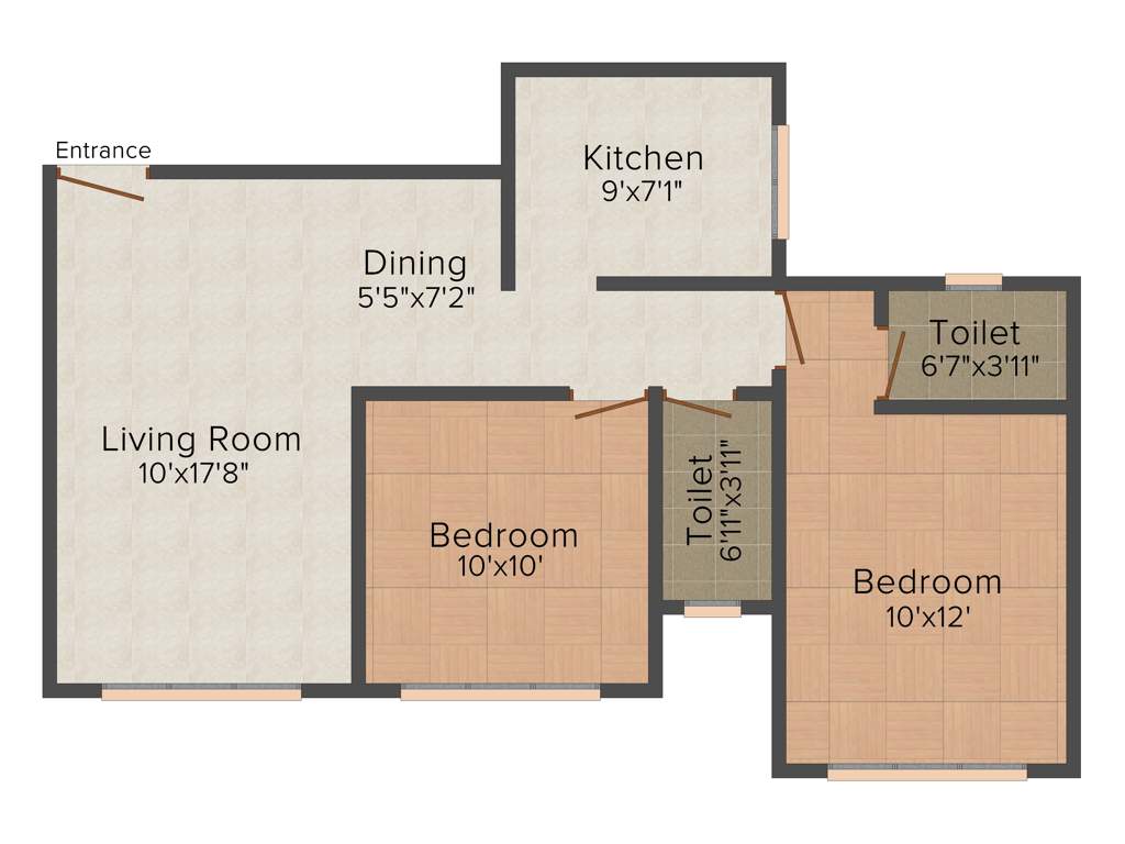 Veena Serenity (1BHK+1T (429 sq ft) 429 sq ft)