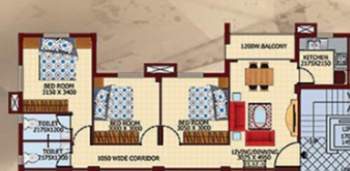 larica township Floor Plan Lower Level Duplex Plan