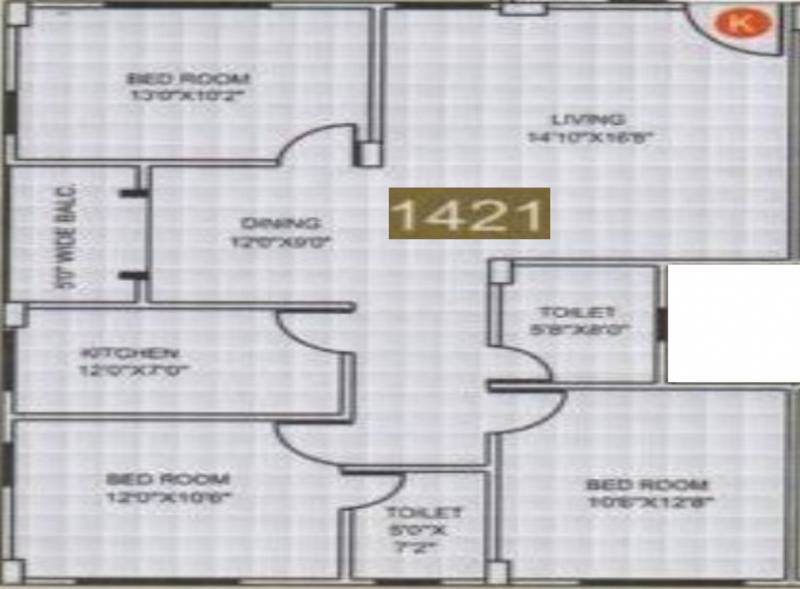 Amritlaxmi Business Utsav Residency (3BHK+2T (1,421 sq ft) 1421 sq ft)