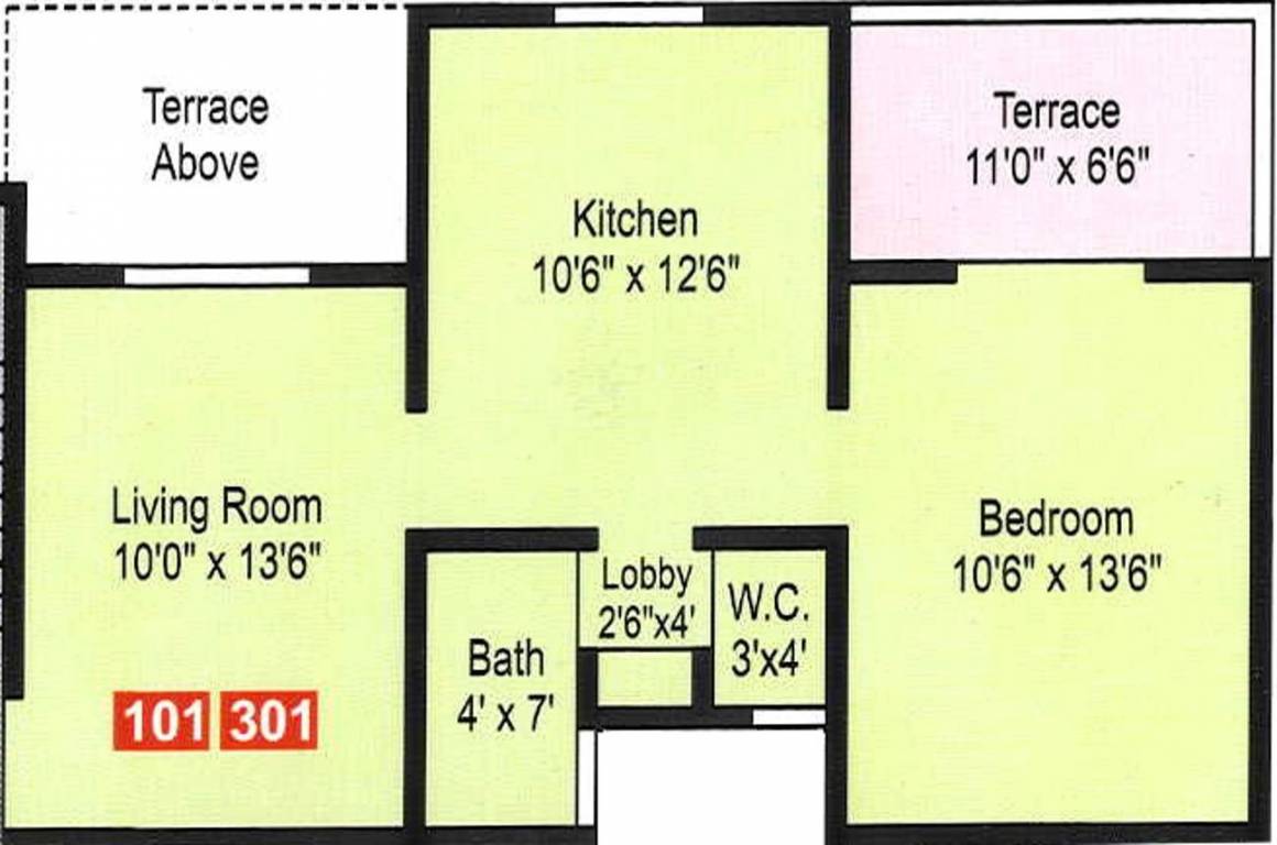 Dhavel Shivtirth (1BHK+1T (690 sq ft) 690 sq ft)