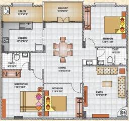 Green New Heaven (3BHK+2T (1,560 sq ft) 1560 sq ft)