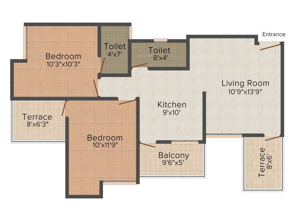 Shree Dang Ikon Phase 1 (2BHK+2T (505 sq ft) 505 sq ft)